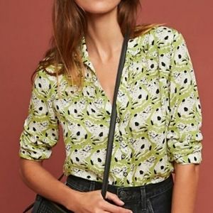Size 4 52 conversations rare silk top cats green